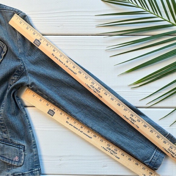 Y2K AMERICAN EAGLE Denim Blazer Size Med Custom Dragon Art Vintage 2000s Jacket - Picture 11 of 14